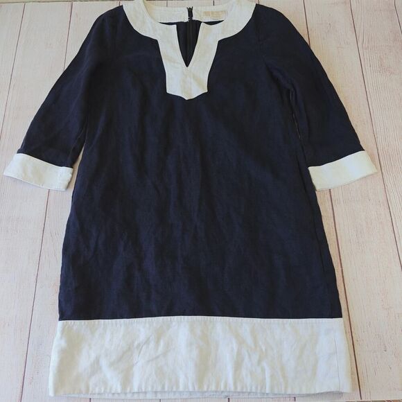 Michael Kors 3/4 sleeve linen shift dress sz M - Picture 7 of 10